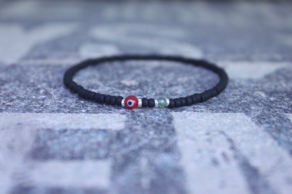 Mens Jade Bracelet, Evil Eye Mens Jewelry, Minimalist Bracelet, Gifts for Men, Anniversary Gift, Birthday Gift, Gift Husband, Boyfriend Gift