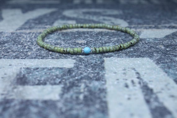 Turquoise Bracelet, Mens gifts, Gemstone bracelet, Mens Bracelet, Birthstone Bracelet, Couples Bracelet, Anniversary Gift, Beaded Bracelet