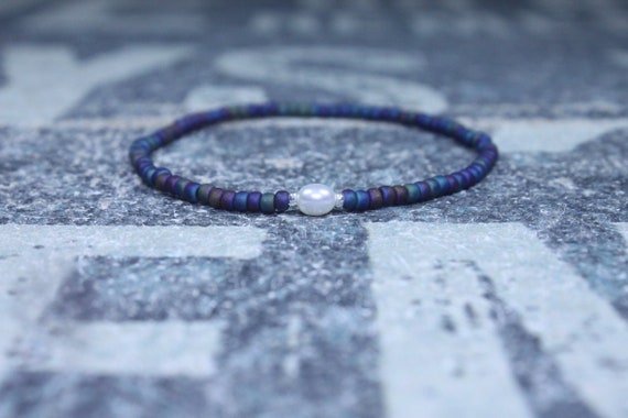 White Pearl bracelet, Mens Gift, Love Bracelet, Gift for Men, Boyfriend Gift, Husband Gift, Gift for Boyfriend, Gift for Husband, Couples