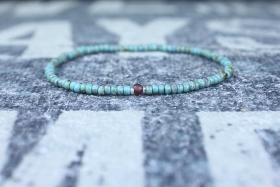 Garnet Bracelet, Mens Bracelet, Mens Beaded Bracelet, Minimalist Jewelry, Mens Gift, Gift for Him, Beaded Bracelet, Bracelet Men, Bracelet