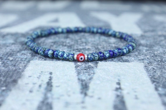 Evil Eye Bracelet, Mens Evil Eye, Anniversary Gift, Mens Gift, Gift Boyfriend, Bracelet, Couples Bracelet, Bead Bracelet, Mens Bracelet Gift