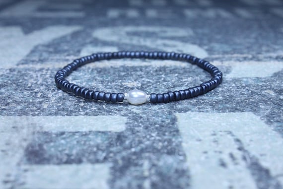 White Pearl bracelet, Mens Gift, Love Bracelet, Gift for Men, Boyfriend Gift, Husband Gift, Gift for Boyfriend, Gift for Husband, Couples