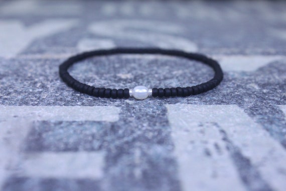 White Pearl bracelet, Mens Gift, Love Bracelet, Gift for Men, Boyfriend Gift, Husband Gift, Gift for Boyfriend, Gift for Husband, Couples