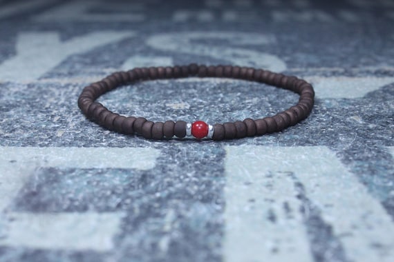 Coral bracelet, Mens Gift, Red Coral Bracelet, Gift for Men, Boyfriend Gift, Husband Gift, Gift for Boyfriend, Gift for Husband, Couples