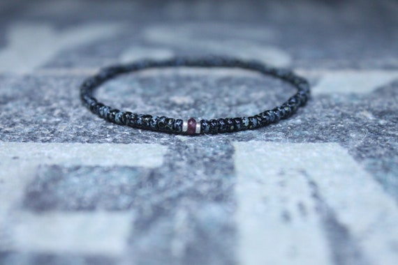 Tunduru Sapphire Bracelet, Mens Bracelet, Mens Jewelry, Mens Gift, Mens Anniversary gift, Boyfriend gift, Husband Gift, Mens Beaded Bracelet