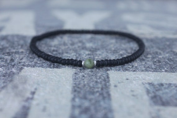 Jade Bracelet, Mens Jewelry, Minimalist Bracelet, Gifts for Men, Anniversary Gift, Birthday Gift, Gift for Husband, Boyfriend Gift S2