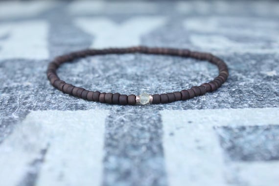 Citrine Bracelet, Mens Jewelry, Gift for Husband, Boyfriend Gift, 24k Rose Gold vermeil, Anniversary Gift for Him, Mens Bracelet, Mens Gifts