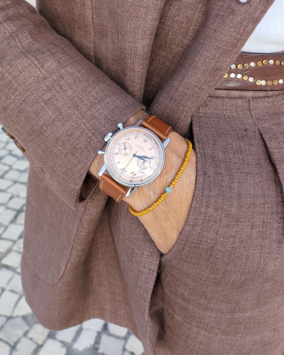 Opal Bracelet, Blue Opal, Mens Jewelry, Boho Bracelet, Minimalist Bracelet, Mens Gift, Boyfriend Gift, Gift for Men