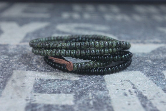 Mens Necklace, Mens Beaded Necklace, Long Necklace for Men, Metal Free Necklace without Clasp, No Clasp Necklace, Bead Necklace, Mens Gift