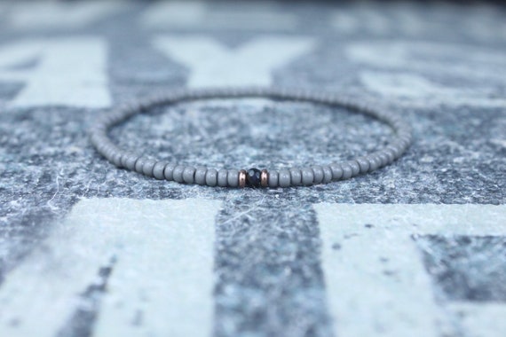 Black Spinel Bracelet for him Black Bracelet for husband Spinel jewelry gift for Men Boyfriend Gift for Husband Gift Spinel stone for him