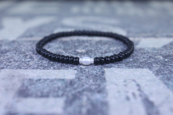 White Pearl bracelet, Mens Gift, Love Bracelet, Gift for Men, Boyfriend Gift, Husband Gift, Gift for Boyfriend, Gift for Husband, Couples