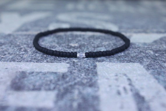 Mens rose quartz bracelet - Mens love enhancer - Healing jewelry - Sead Bead men, Mens gift for him Husband Gift , Mens Seed Bead
