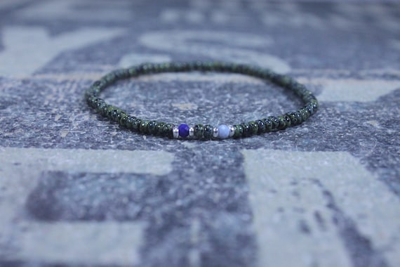 Opal Bracelet Men, Lapis Bracelet men, Blue Opal, Mens Jewelry, Boho Bracelet, Minimalist Bracelet, Mens Gift, Boyfriend Gift, Gift for Men