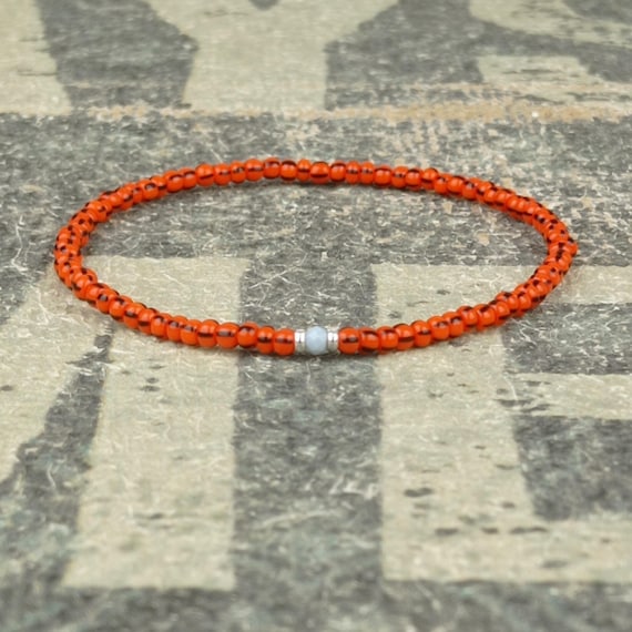 Owyhee Opal Bracelet, Mens Beaded Jewelry, Thai Silver