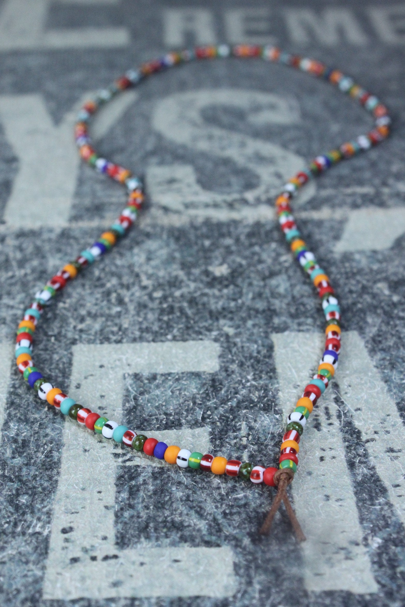 Mens Necklace, Mens Beaded Necklace, Long Necklace for Men, Metal Free