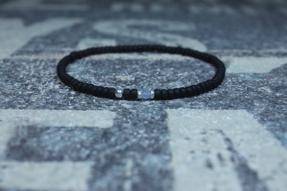 Aquamarine Bracelet, Mens Beaded Bracelet, Gemstone Bracelet, Husband Gift, Boyfriend Gift, Husband Gift, Couples Bracelet, Mens Bracelet