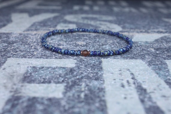 Orange Garnet Bracelet, Mens Bracelet, Mens Beaded Bracelet, Minimalist Jewelry, Men Gift, Gift Him, Beaded Bracelet, Bracelet Men, Bracelet