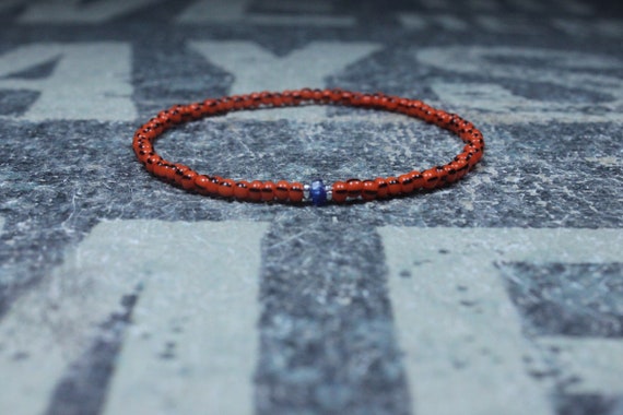 Blue Sapphire Bracelet, Mens Bracelet, Mens Jewelry, Mens Gift, September birthstone, Boyfriend gift, Husband Gift, Mens Beaded Bracelet