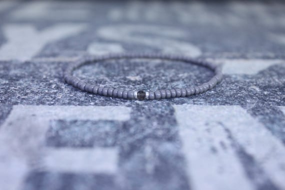 Husband Gift, Smoky Quartz Bracelet, Boyfriend Gift, Gift for Him, Beaded Bracelet, Friendship Bracelet, Mens Jewelry Minimalist Bracelet