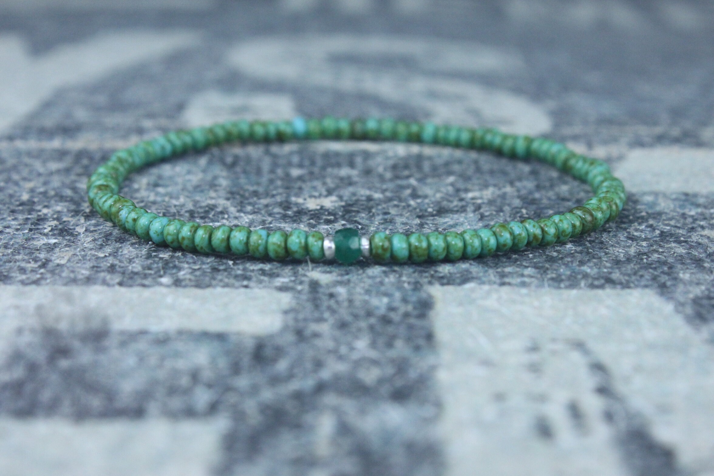 Emerald Bracelet Mens Bracelet Raw Emerald Anniversary | Etsy