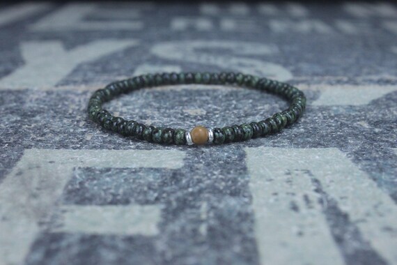 Mens Jasper Bracelet, Mens Jewelry Jasper, Minimalist Bracelet, Gifts Men, Anniversary Gift, Birthday Gift, Gift Husband, Boyfriend Gift