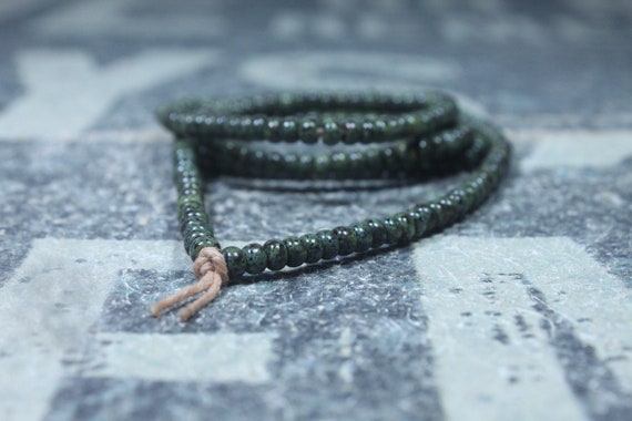 Mens Necklace, Mens Beaded Necklace, Long Necklace for Men, Metal Free Necklace without Clasp, No Clasp Necklace, Bead Necklace, Mens Gift