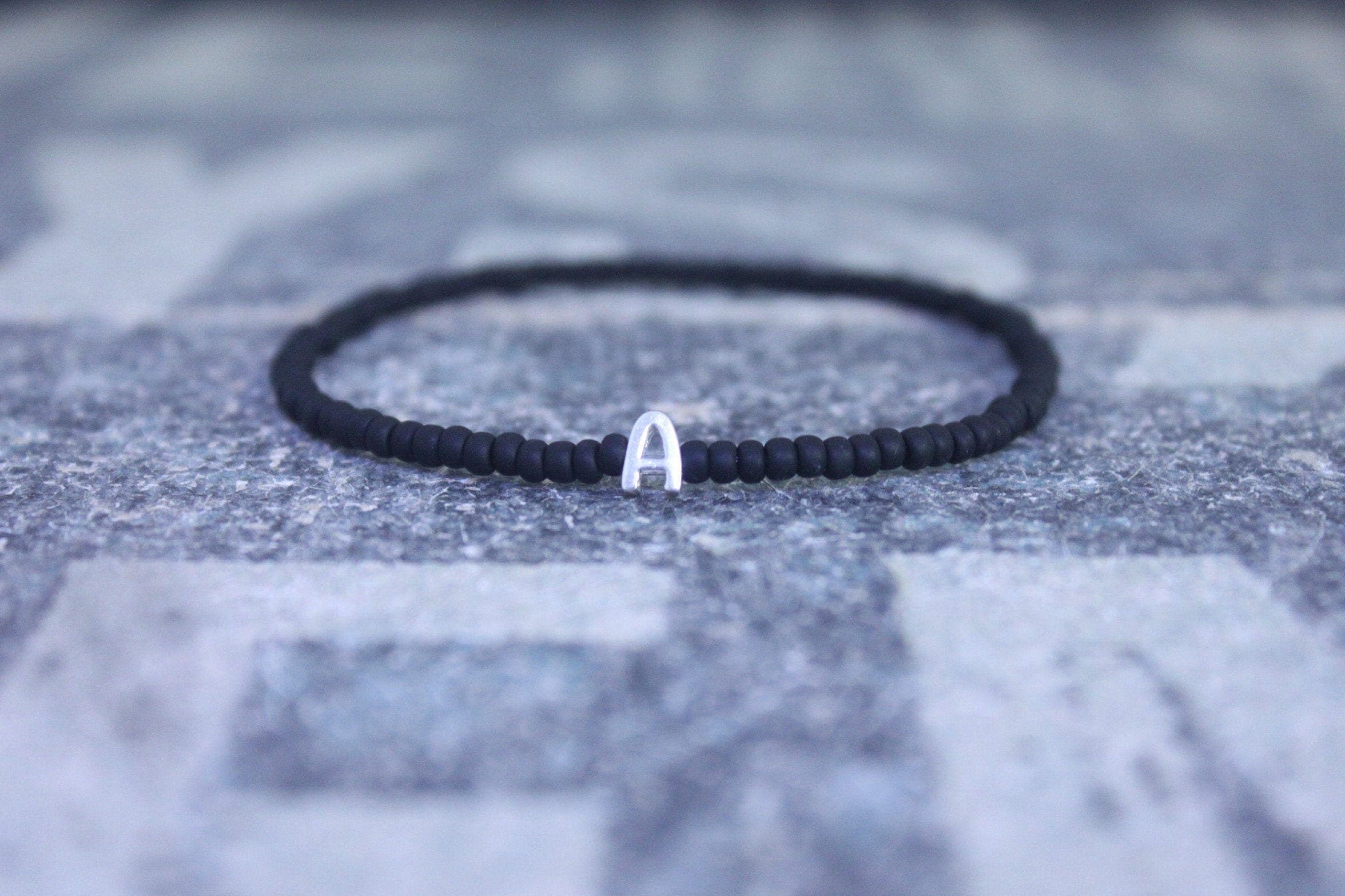 Initial Mens Bracelet, Letter Bracelet, Mens Bracelet, Monogram