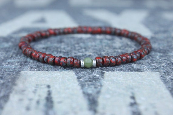 Mens Jade Bracelet, Mens Jewelry, Minimalist Bracelet, Gifts for Men, Anniversary Gift, Birthday Gift, Gift for Husband, Boyfriend Gift S2