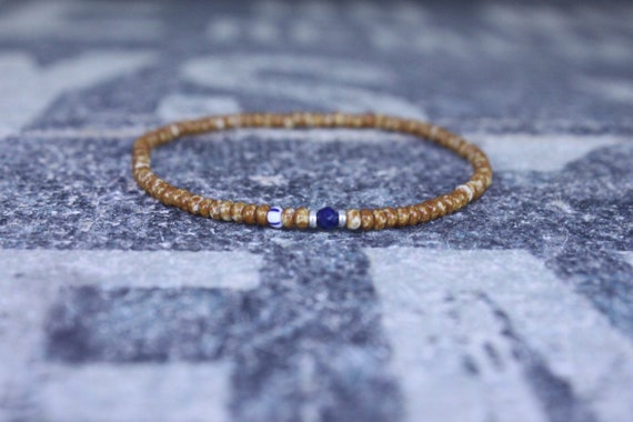 Lapis Lazuli Bracelet, Mens Lapis Lazuli Jewelry, Mens Jewelry, Mens Beaded Bracelet, Friendship Bracelet, Gift for Men, Husband Gift