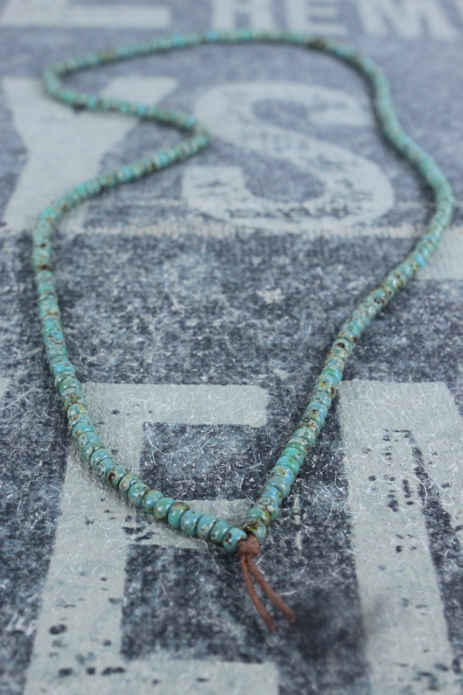 Mens Necklace, Mens Beaded Necklace, Long Necklace for Men, Metal Free