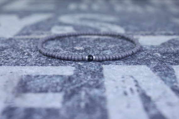 Mens Bracelet, Mens gift, Black Spinel Bracelet, Bracelet Men, Birthday Gift, Boyfriend Gift, Husband Gift, Gift for Him, Gift for Husband