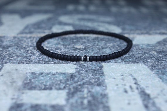 Black Onyx bracelet man, Onyx bracelet man, Beaded bracelet man, multicolor bracelet man, Mens rainbow bracelet, Mens gift, Anniversary gift