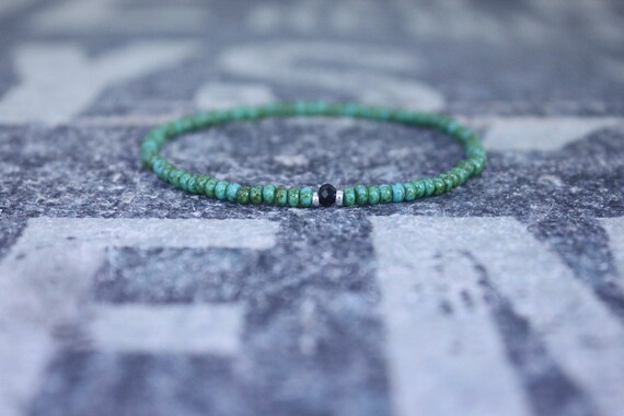 Mens Bracelet, Mens gift, Black Spinel Bracelet, Bracelet Men, Birthday Gift, Boyfriend Gift, Husband Gift, Gift for Him, Gift for Husband