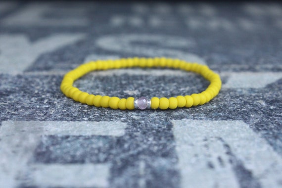 Mens rose quartz bracelet - Mens love enhancer - Healing jewelry - Sead Bead men, Mens gift for him Husband Gift , Mens Seed Bead