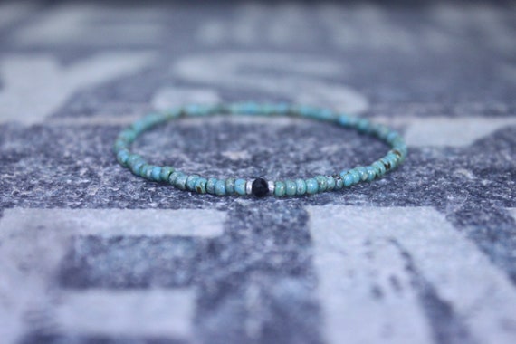 Mens Bracelet, Mens gift, Black Spinel Bracelet, Bracelet Men, Birthday Gift, Boyfriend Gift, Husband Gift, Gift for Him, Gift for Husband