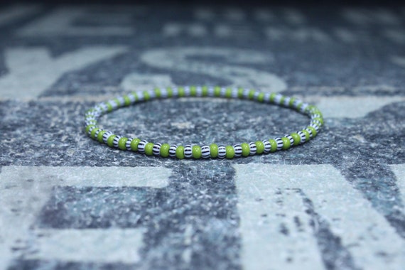 Mens Stripe Beaded Bracelet, Mens Stripe Bracelet, Minimalist Bracelet, Mens Jewelry, Stripe Beaded Bracelet, Boyfriend Gift, Men's Gift