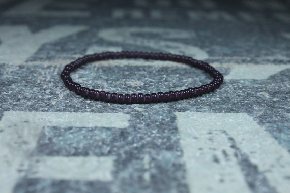 Mens Purple Bead Bracelet, Mens Bracelet, Minimalist jewelry, Minimalist Bracelet, Mens Jewelry, Beaded Bracelet, Boyfriend Gift, Men's Gift