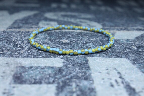 Mens Stripe Bead Bracelet, Mens Bracelet, Minimalist jewelry, Minimalist Bracelet, Mens Jewelry, Beaded Bracelet, Boyfriend Gift, Men's Gift