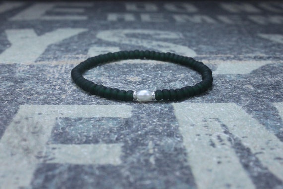 White Pearl bracelet, Mens Gift, Love Bracelet, Gift for Men, Boyfriend Gift, Husband Gift, Gift for Boyfriend, Gift for Husband, Couples