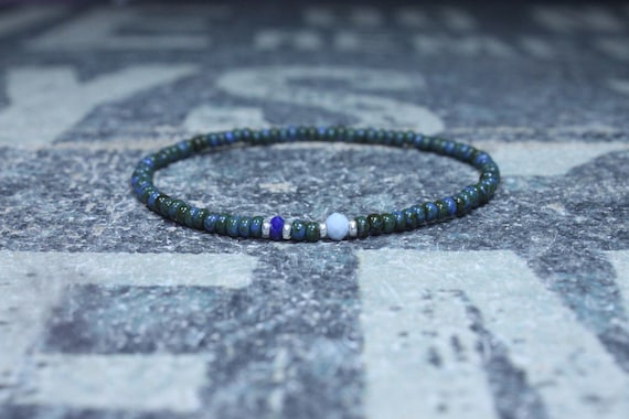 Lapis Bracelet Men, Opal bracelet men,  Mens Lapis Jewelry, Mens Jewelry, Men Bead Bracelet, Friendship Bracelet, Gift for Men, Husband Gift