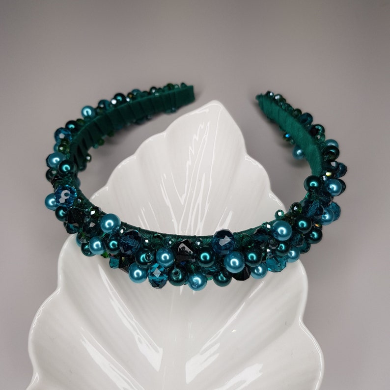 Emerald Headpiece. Crystal Tiara Bridal Headpiece Art Deco Etsy