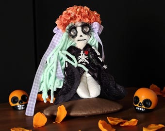 Sonia Skeleton – Día de los Muertos Inspired Handmade Doll