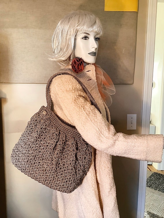 Metallic Crochet Vintage Shoulder Bag