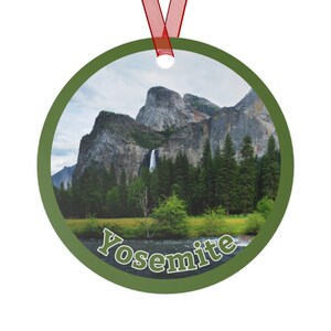 Yosemite National Park Keepsake Ornament, Can be Personalized, Metal Ornament
