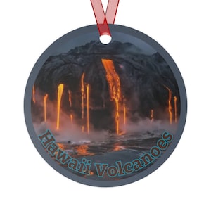 Hawaii Volcanoes National Park Keepsake Ornament, Can be Personalized, Metal Ornament