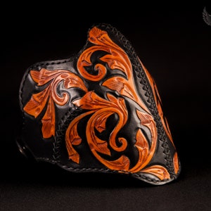Leather Face Mask For Motorcycles / Leather Motorcycle Face Mask / Leather Half Face Biker Mask / Wind Protection Mask