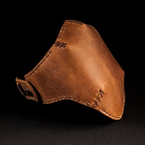 Leather Face Mask For Motorcycles / Leather Motorcycle Face Mask / Leather Half Face Biker Mask / Wind Protection Mask