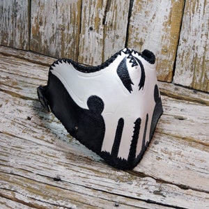 Leather Face Mask For Motorcycles / Leather Motorcycle Face Mask / Leather Half Face Biker Mask / Wind Protection Mask