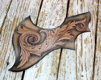 Carved Leather Pick Guard for Gibson Hummingbird For Gibson Hummingbird / Acoustic Pick Guard / Carved Leather Pickguard / Gibson Pickguard