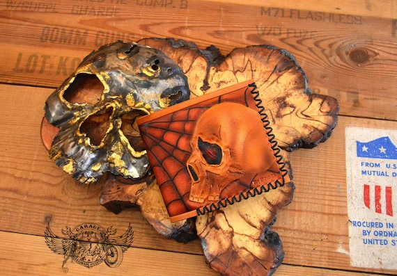 Hand-tooled Leather Wallet / Handmade Leather Wallet / Men's Leather Wallet / Hand-carved Leather Wallet